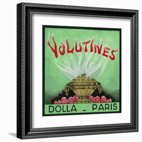 Volutines Perfume Label - Paris, France-Lantern Press-Framed Art Print