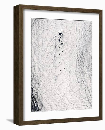 Von Karman Vortices In Clouds-null-Framed Photographic Print