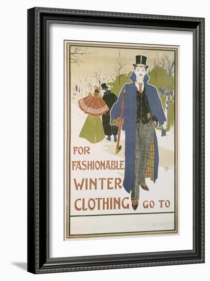 Von Louis John Rhead (1857-1913) for Fashionable Winter Clothing-Louis John Rhead-Framed Giclee Print