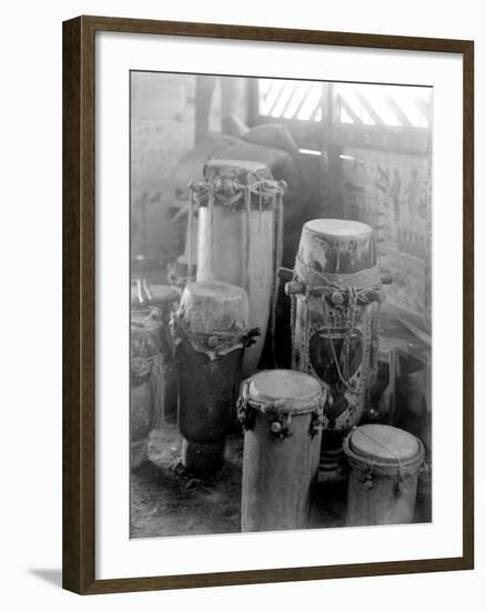 Voo Doo Drums, Haiti, 1908-09-Harry Hamilton Johnston-Framed Photographic Print