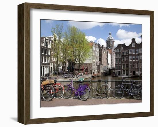 Voorburgwal Canal and Nicolaaskirk, Amsterdam, Holland, Europe-Frank Fell-Framed Photographic Print