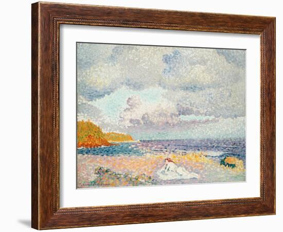 Vor dem Sturm (Die Badende). Avant l'Orage (La Baigneuse). 1907-1908-Henri Edmond Cross-Framed Giclee Print