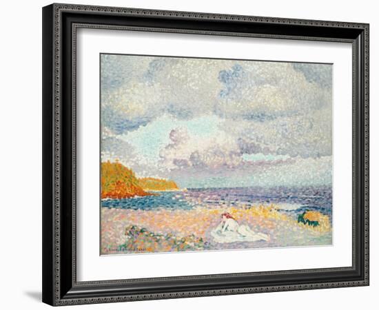 Vor dem Sturm (Die Badende). Avant l'Orage (La Baigneuse). 1907-1908-Henri Edmond Cross-Framed Giclee Print