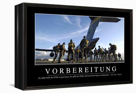 Vorbereitung: Motivationsposter Mit Inspirierendem Zitat-null-Framed Premier Image Canvas