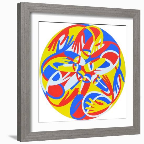 Vortex, 1970 (Acrylic on Board)-Ron Waddams-Framed Giclee Print