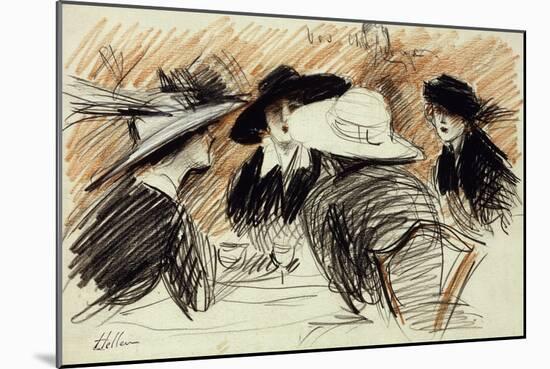 Vos Chapeux: Ladies at the Ritz, New York, 1913-Paul Cesar Helleu-Mounted Giclee Print
