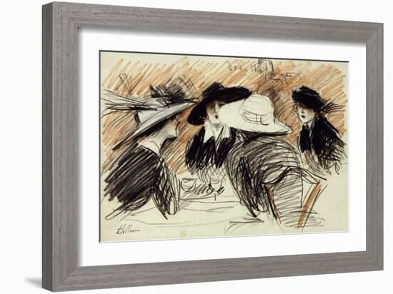 Vos Chapeux: Ladies at the Ritz, New York-Paul Cesar Helleu-Framed Giclee Print