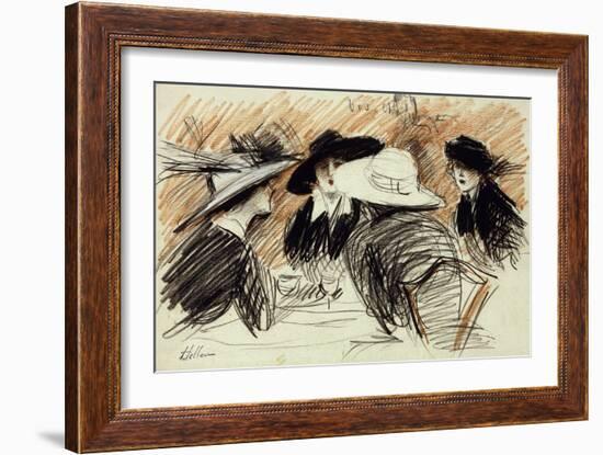 Vos Chapeux: Ladies at the Ritz, New York-Paul Cesar Helleu-Framed Giclee Print