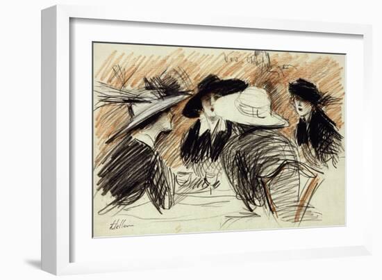 Vos Chapeux: Ladies at the Ritz, New York-Paul Cesar Helleu-Framed Giclee Print