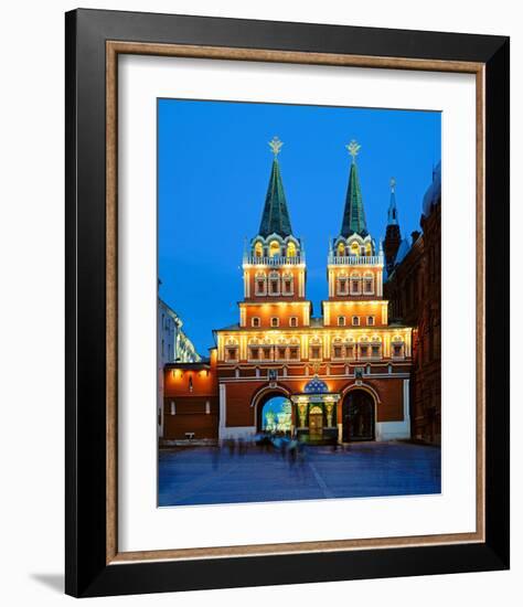 Voskressensky Gate to the Red Square, Moscow, Russia-null-Framed Art Print