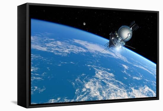 Vostok 1 Orbiting the Earth, 1961-Detlev Van Ravenswaay-Framed Premier Image Canvas