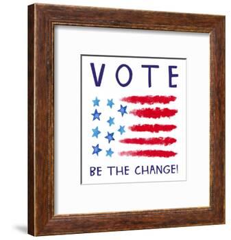 Vote - Be the Change-Elizabeth Tyndall-Framed Art Print