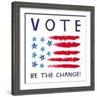 Vote - Be the Change-Elizabeth Tyndall-Framed Art Print