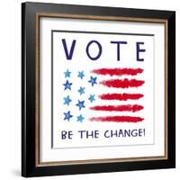 Vote - Be the Change-Elizabeth Tyndall-Framed Art Print