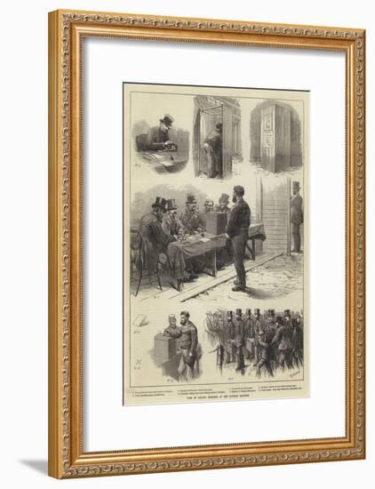 Vote by Ballot, Sketches at the Taunton Election-Charles Joseph Staniland-Framed Giclee Print