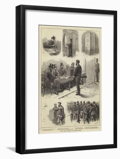 Vote by Ballot, Sketches at the Taunton Election-Charles Joseph Staniland-Framed Giclee Print