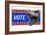 Vote - Presidential Election Poster with Trex Head. Vector Illustration-RLRRLRLL-Framed Art Print