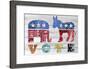 Vote-Design Turnpike-Framed Giclee Print