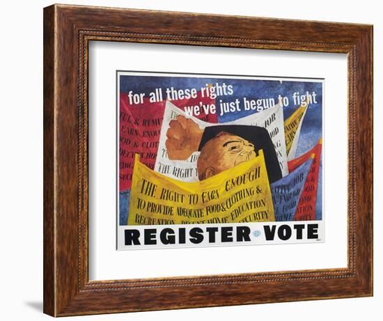 Voter Registration Poster-Ben Shahn-Framed Giclee Print