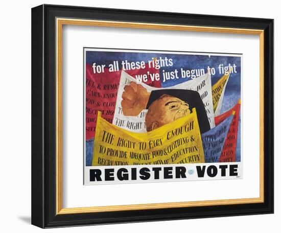 Voter Registration Poster-Ben Shahn-Framed Giclee Print