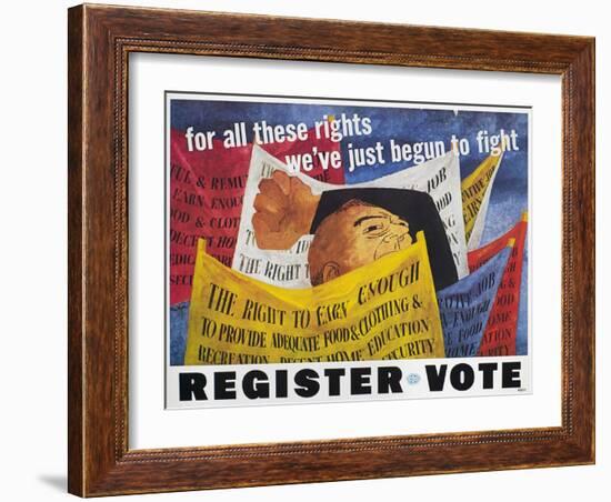 Voter Registration Poster-Ben Shahn-Framed Giclee Print