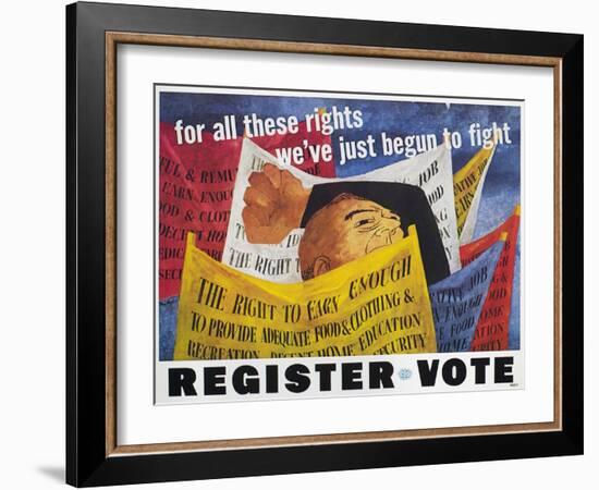 Voter Registration Poster-Ben Shahn-Framed Giclee Print