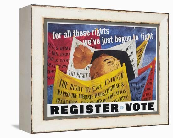 Voter Registration Poster-Ben Shahn-Framed Premier Image Canvas