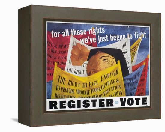 Voter Registration Poster-Ben Shahn-Framed Premier Image Canvas