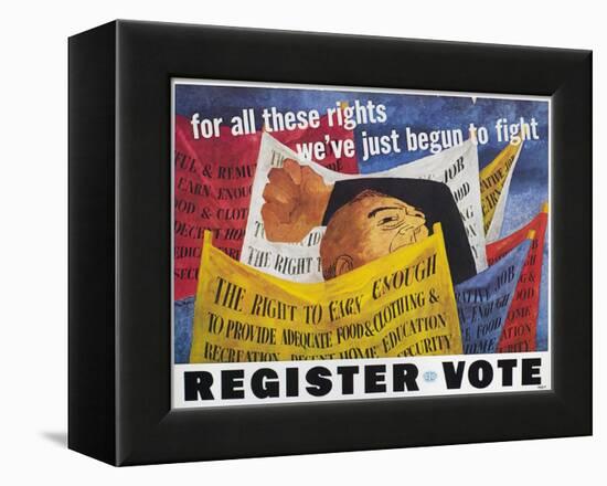 Voter Registration Poster-Ben Shahn-Framed Premier Image Canvas