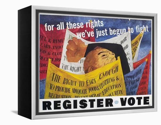 Voter Registration Poster-Ben Shahn-Framed Premier Image Canvas