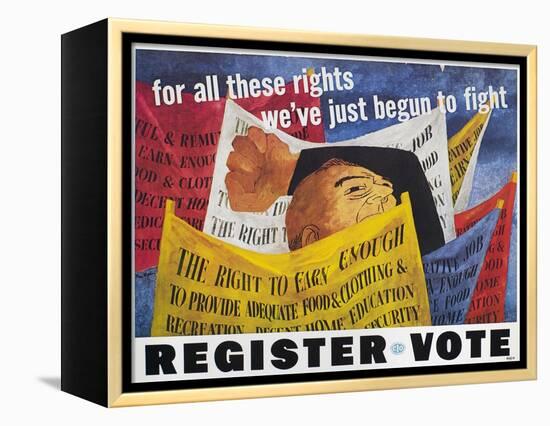 Voter Registration Poster-Ben Shahn-Framed Premier Image Canvas