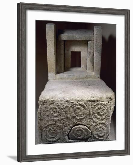 Votive Altar with Spiral Decorations, from the Tarxien Temples-null-Framed Giclee Print