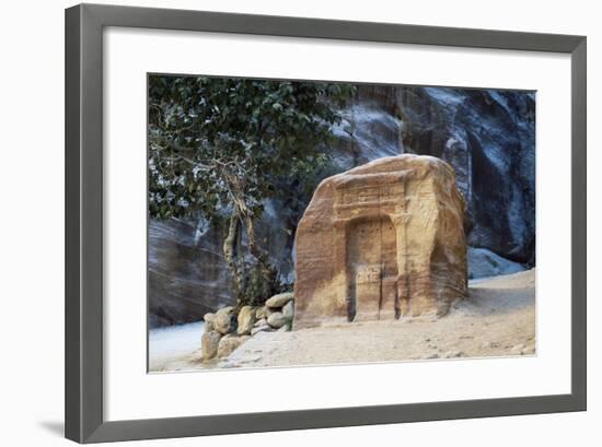 Votive Niche in the Siq Gorge, Petra-null-Framed Photographic Print