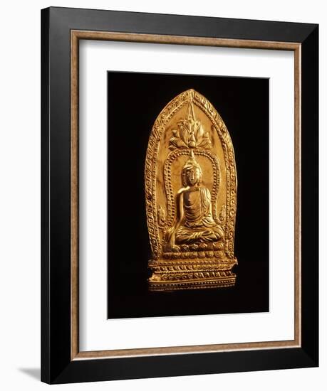 Votive Plaque Depicting Buddha Subduing Mara-null-Framed Giclee Print