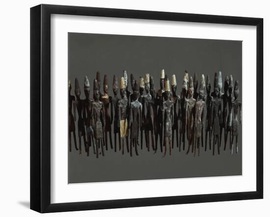 Votive Statuettes, Gilded Bronze, from Temple of the Obelisks at Byblos, Lebanon-null-Framed Photographic Print