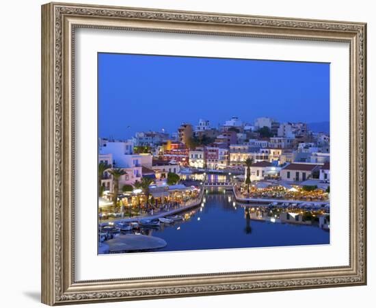 Vouliseni Lake in Agios Nikolaos, Crete, Greece-Katja Kreder-Framed Photographic Print