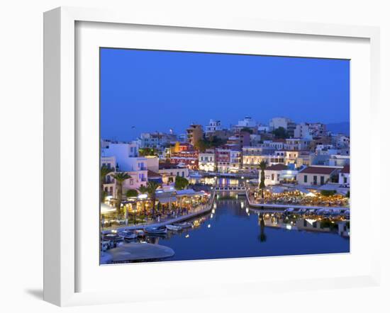 Vouliseni Lake in Agios Nikolaos, Crete, Greece-Katja Kreder-Framed Photographic Print