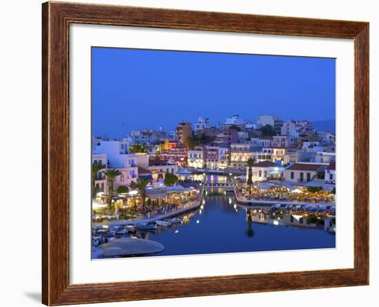 Vouliseni Lake in Agios Nikolaos, Crete, Greece-Katja Kreder-Framed Photographic Print