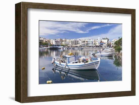 Voulismeni Lake, Agios Nikolaos, Crete, Greek Islands, Greece, Europe-Markus Lange-Framed Photographic Print