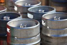 Lots of Metal Barrels at A Beer Factory-Voy-Photographic Print