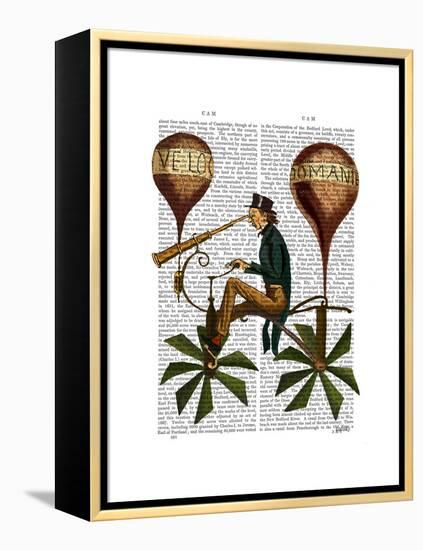 Voyage a La Lune Hot Air Balloon-Fab Funky-Framed Stretched Canvas