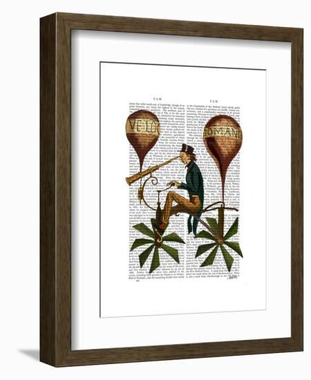 Voyage a La Lune Hot Air Balloon-Fab Funky-Framed Art Print