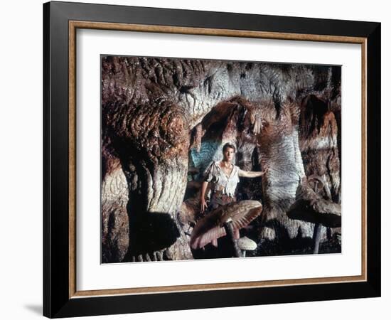 Voyage au centre by la terre JOURNEY TO THE CENTER OF THE EARTH by HenryLevin with Pat Boone, 1959 -null-Framed Photo