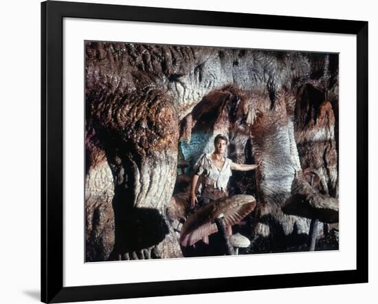 Voyage au centre by la terre JOURNEY TO THE CENTER OF THE EARTH by HenryLevin with Pat Boone, 1959 -null-Framed Photo