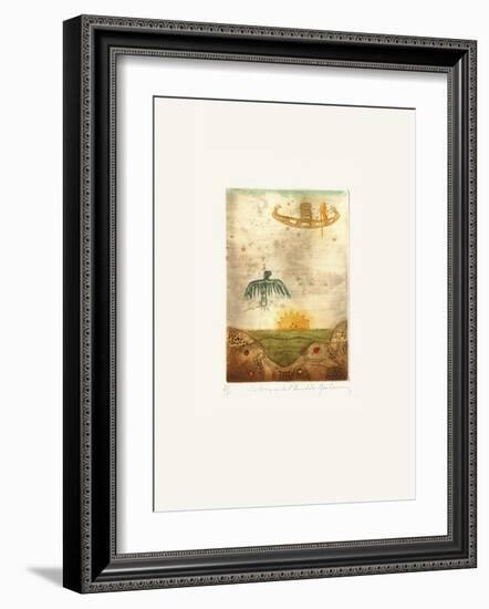 Voyage Au Delà De La Terre II-René Carcan-Framed Limited Edition