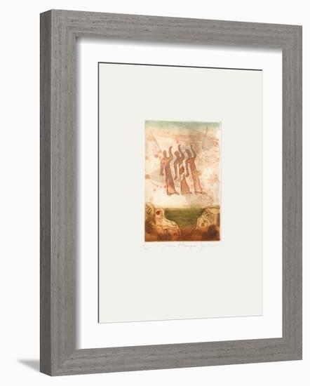 Voyage Au Delà De La Terre III-René Carcan-Framed Limited Edition