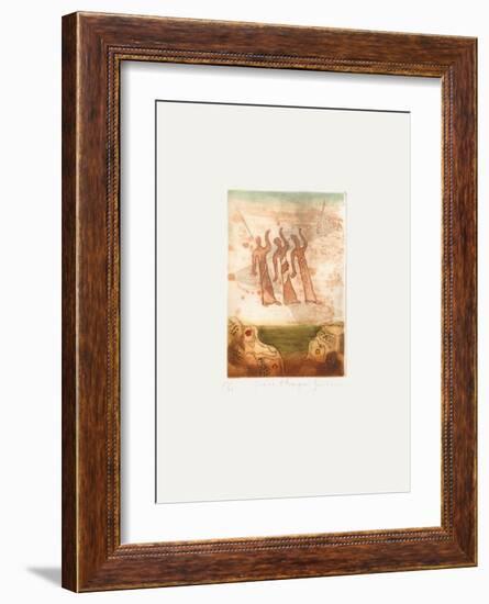 Voyage Au Delà De La Terre III-René Carcan-Framed Limited Edition