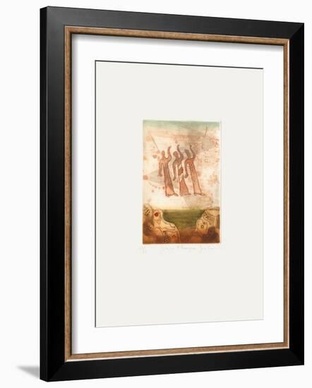 Voyage Au Delà De La Terre III-René Carcan-Framed Limited Edition