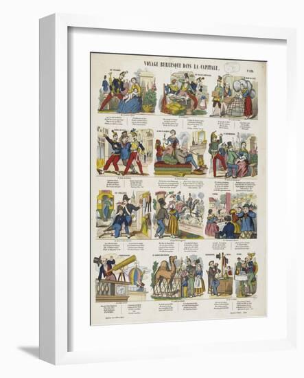 Voyage burlesque dans la capitale-null-Framed Giclee Print