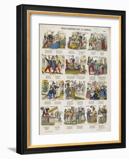 Voyage burlesque dans la capitale-null-Framed Giclee Print